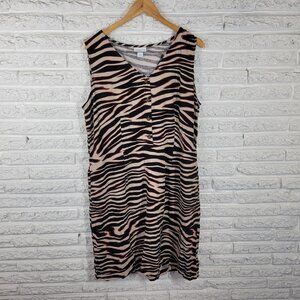 Liz Claiborne Womens Dress Extra Large Mini Sheath Sleeveless Black ANI16E